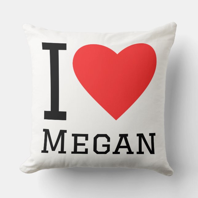 Almofada Eu amo Megan (Frente)