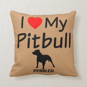 Almofada Eu Amo Meu Cachorro Pitbuloso
