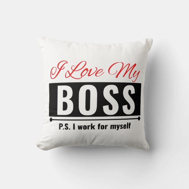 Almofada Eu Amo Meu Chefe (Frente)