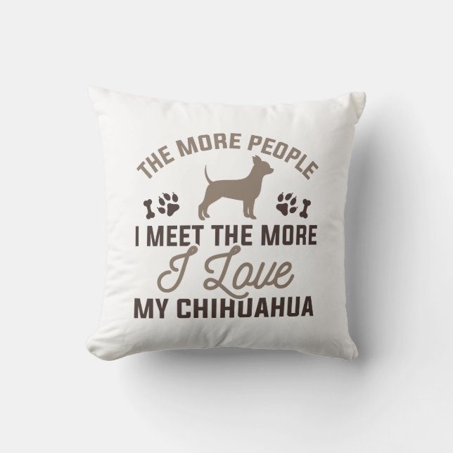 Almofada Eu Amo Meu Chihuahua (Frente)