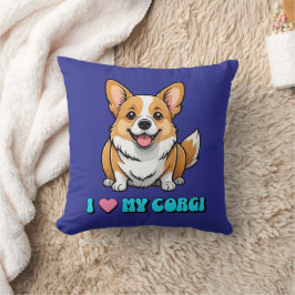 Almofada Eu Amo Meu Corgi