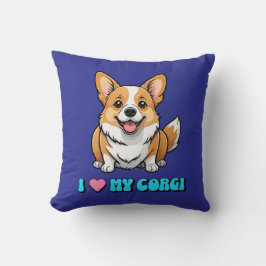 Almofada Eu Amo Meu Corgi