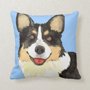 Almofada Eu amo meu Corgi de Galês do casaco de lã