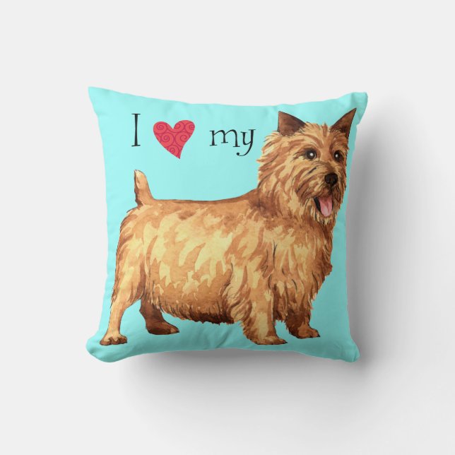 Almofada Eu amo meu Norwich Terrier (Frente)