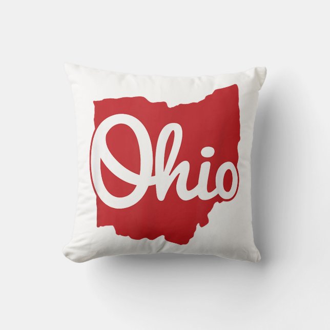 Almofada Eu Amo Meu Ohio Home Script Ohio (Frente)