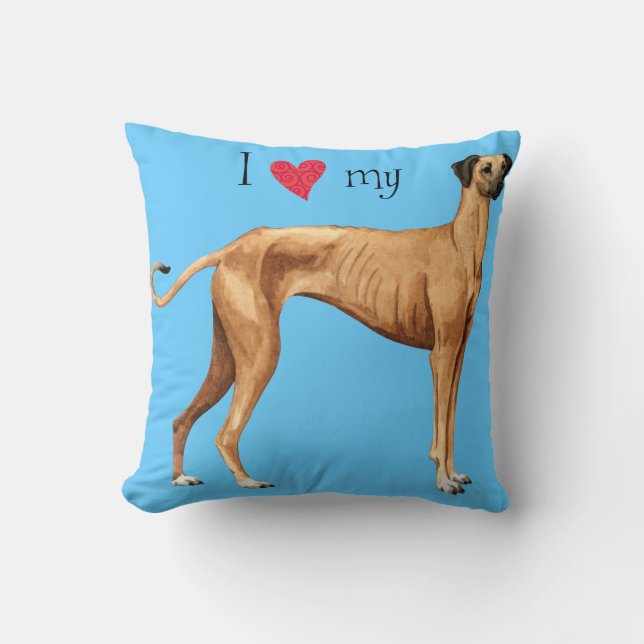 Almofada Eu amo meu Sloughi (Frente)