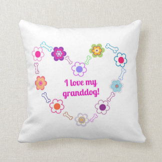 Almofada Eu amo meu travesseiro decorativo do granddog