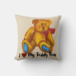Almofada Eu Amo Meu Urso de Pelúcia
