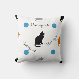 Almofada Eu amo meus gatos