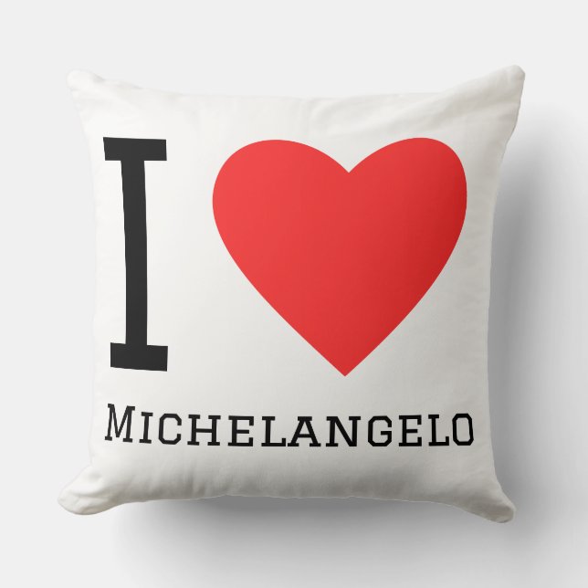 Almofada Eu amo Michelangelo  (Frente)