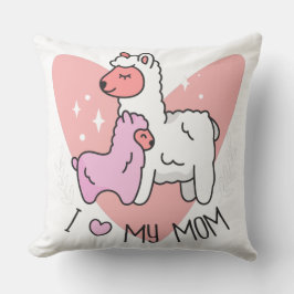 Almofada Eu Amo Minha Mãe Alpacas