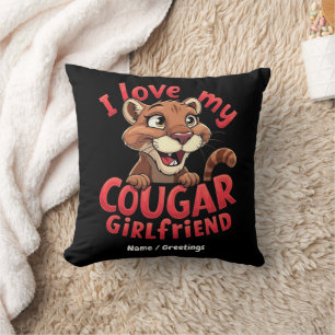 Almofada Eu Amo Minha Namorada Puma Divertido e Carinhoso