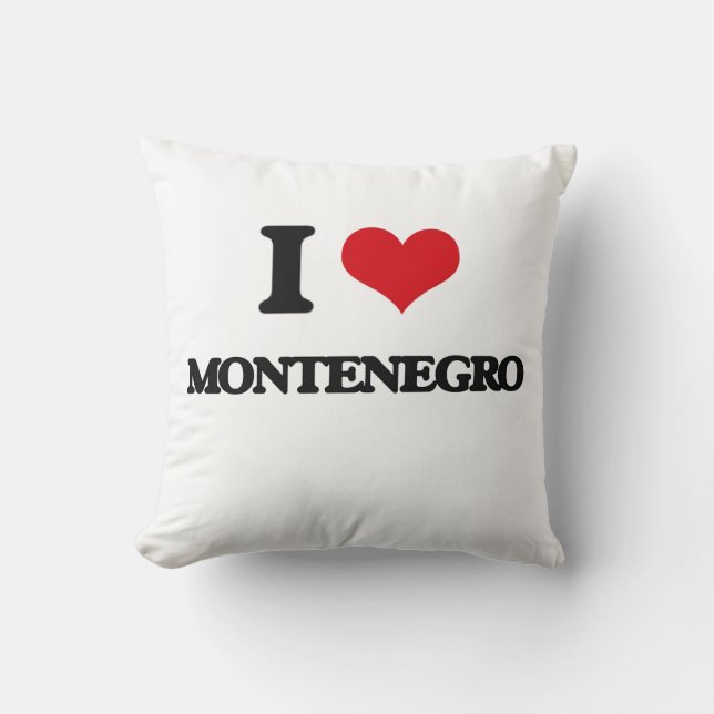 Almofada Eu amo Montenegro (Frente)