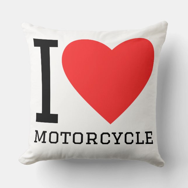 Almofada Eu amo motocicleta  (Frente)
