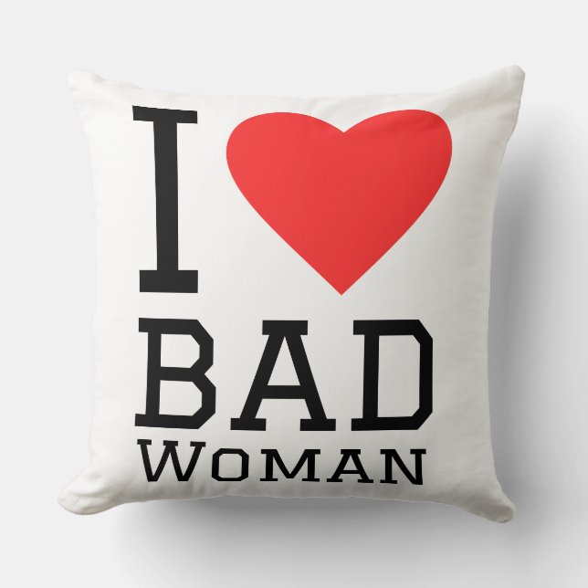 Almofada Eu amo mulher má (Frente)