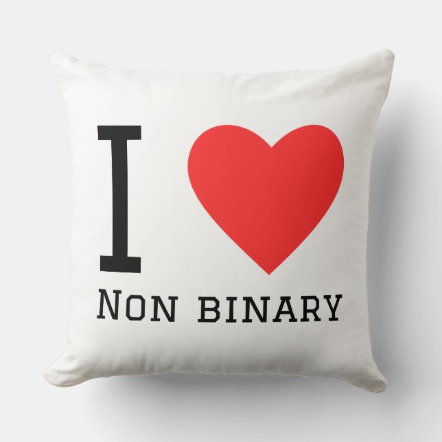 Almofada Eu amo não binário (Frente)