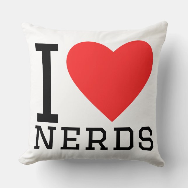 Almofada Eu amo nerds (Frente)