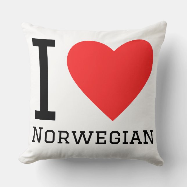 Almofada Eu amo norueguês  (Frente)