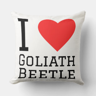 Almofada Eu amo o besouro Goliath