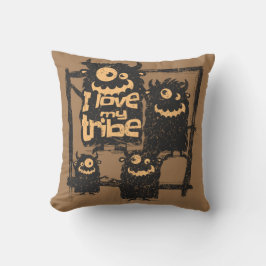 Almofada Eu Amo O Dia das Bruxas Da Família Monstro Engraça