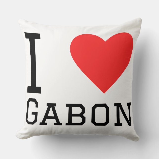 Almofada Eu amo o Gabão (Frente)