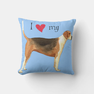 Almofada Eu Amo o meu Foxhound Americano