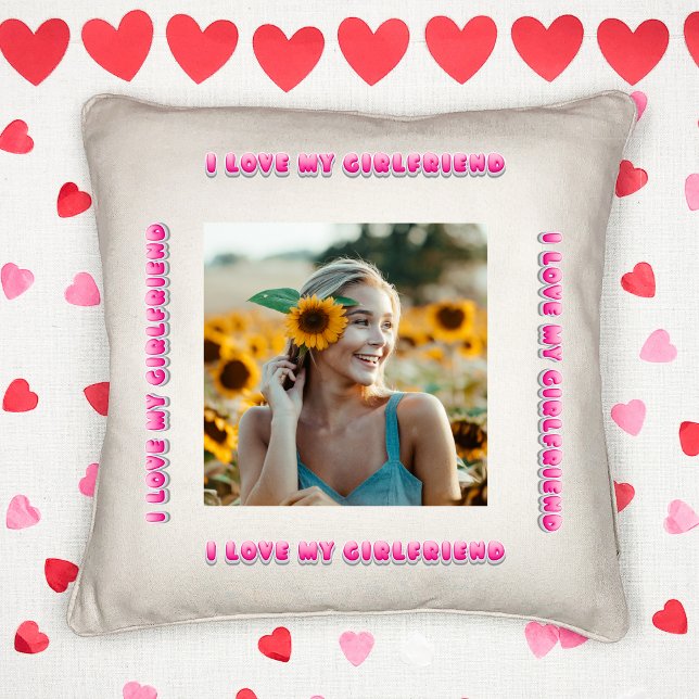 Almofada Eu Amo O Meu Presente Dia de os namorados De Bolha (Criador carregado)