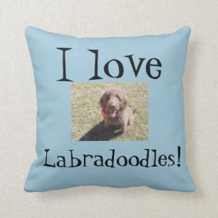 Almofada Eu amo o travesseiro de Labradoodles