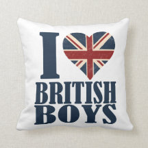 Eu amo o travesseiro decorativo britânico de Union