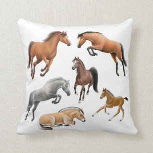 Almofada Eu amo o travesseiro dos cavalos