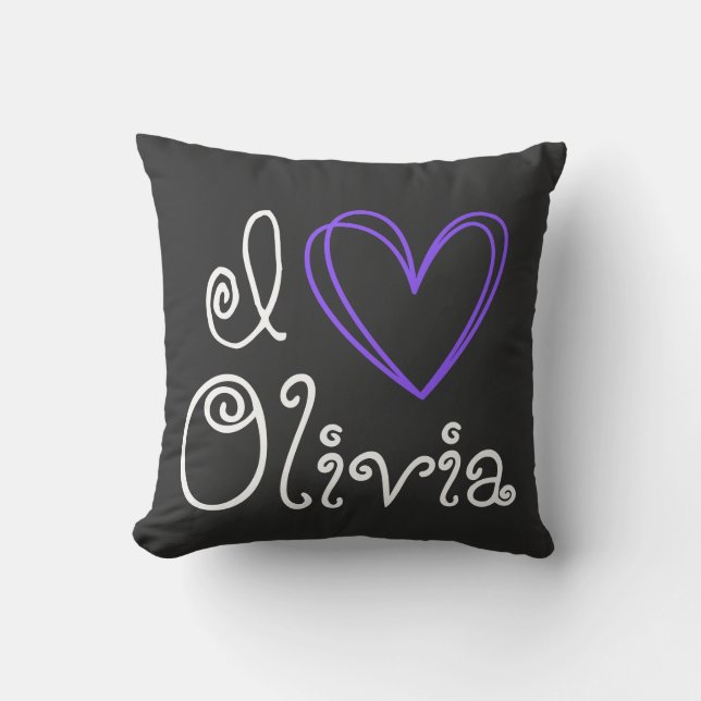 Almofada Eu Amo Olivia  (Frente)