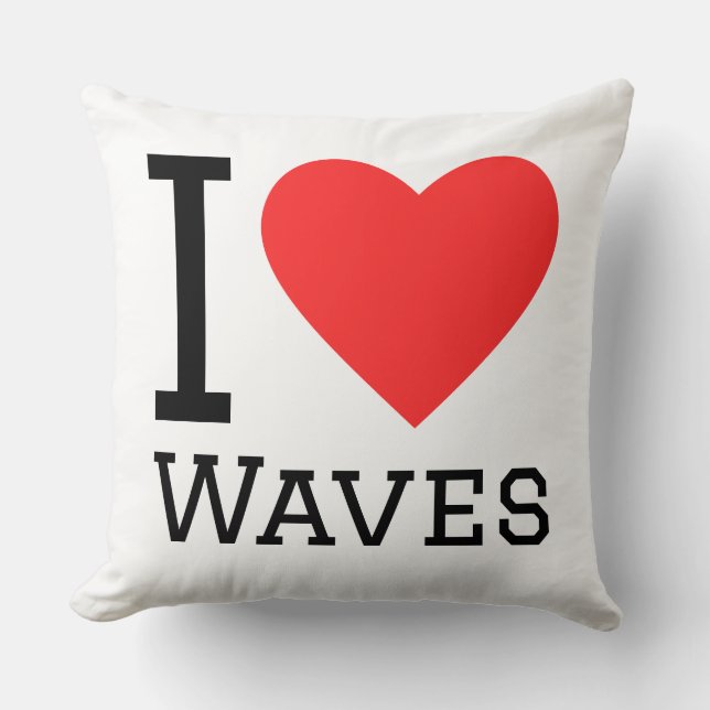 Almofada Eu amo ondas (Frente)