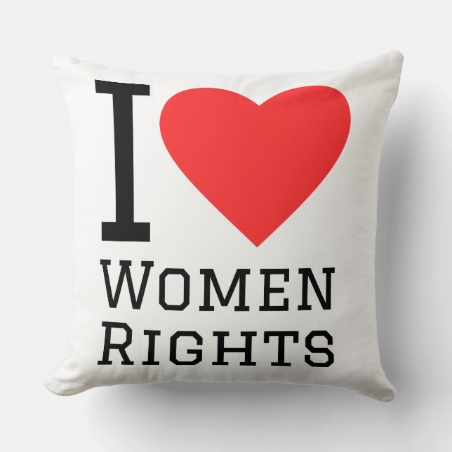Almofada Eu amo os direitos das mulheres (Frente)