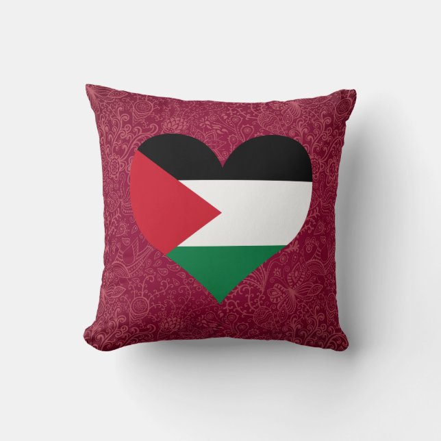 Almofada Eu amo Palestina (Frente)