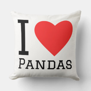 Almofada Eu amo pandas