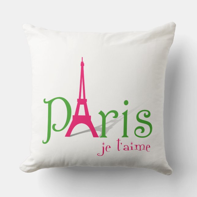 Almofada Eu amo Paris (Frente)