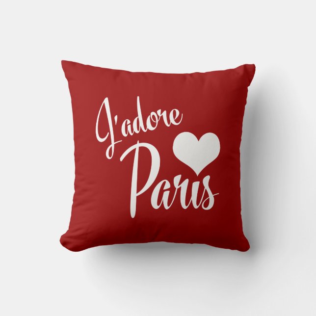 Almofada Eu amo Paris - J'adore Paris! (Frente)