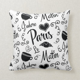 Almofada Eu amo Paris na manhã