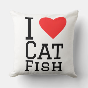 Almofada Eu amo peixe-gato