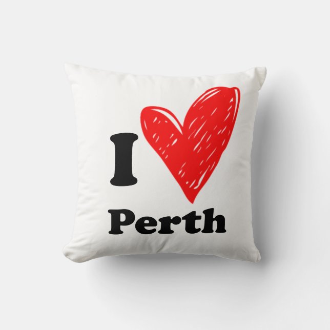 Almofada Eu amo Perth (Frente)