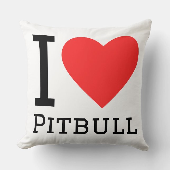 Almofada Eu amo pitbull (Frente)