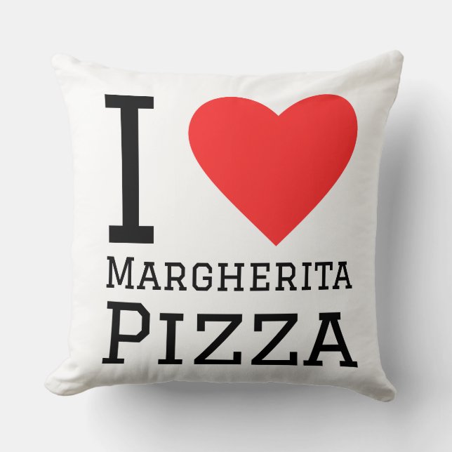 Almofada Eu amo pizza margherita (Frente)