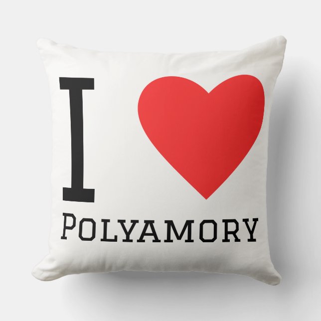Almofada Eu amo poliamor (Frente)