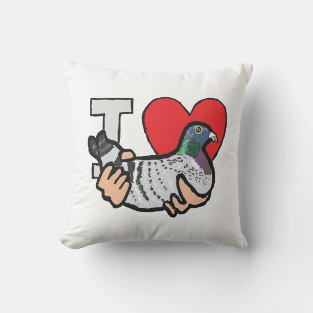 Almofada Eu Amo Pombos (Frente)