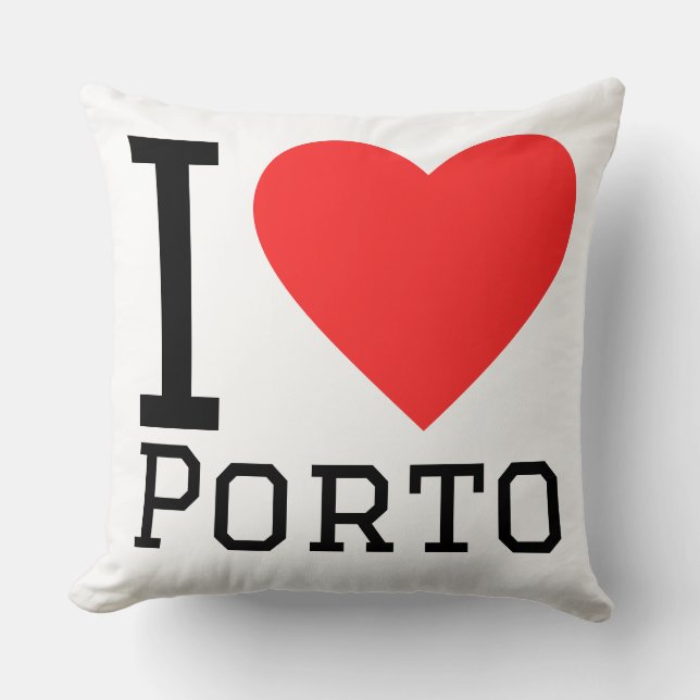 Almofada Eu amo Porto  (Frente)