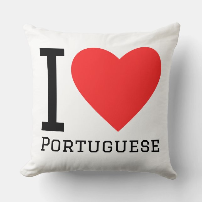Almofada Eu amo Português  (Frente)