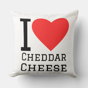 Almofada Eu amo queijo cheddar