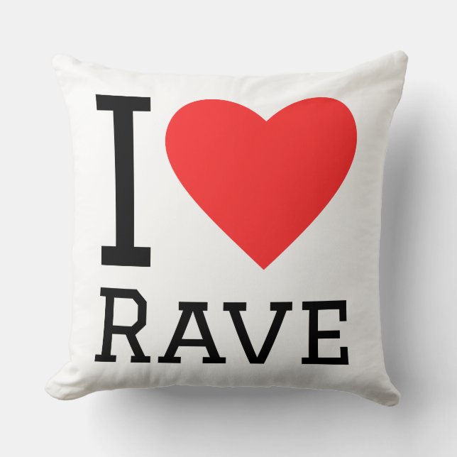 Almofada Eu amo rave (Frente)