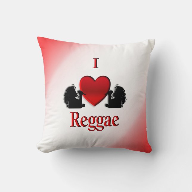 Almofada Eu Amo Reggae Mojo Travesseiro (Frente)