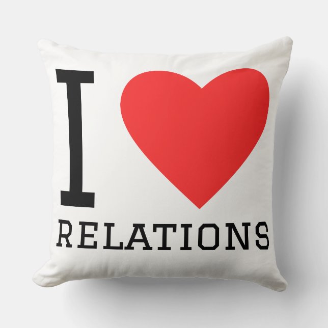 Almofada Eu amo relações (Frente)